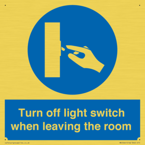 Turn off light switch when leaving the room